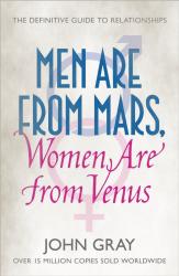 The cover of an edition of the book Men Are from Mars, Women Are from Venus by John Gray edited to look like it is worn from age.